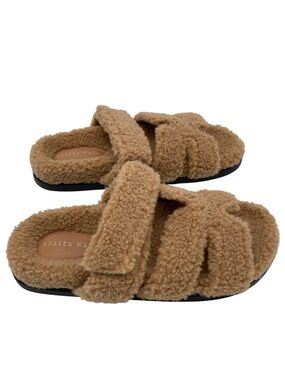 NWT Azalea Wang Vivek Teddy Slide Sandals